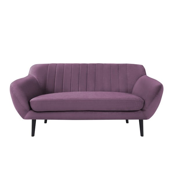 Violets divvietīgs dīvāns Mazzini Sofas Toscane, melnas kājas