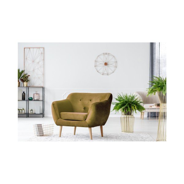 Sinepju dzeltens atpūtas krēsls Mazzini Sofas Amelie-image-2