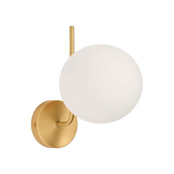 Balta/zelta krāsas metāla sienas lampa ø 15 cm Brisia – Kave Home