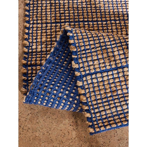 Zils ar rokām darināts paklājs no džutas maisījuma 200x290 cm Hurley – MADE-image-4