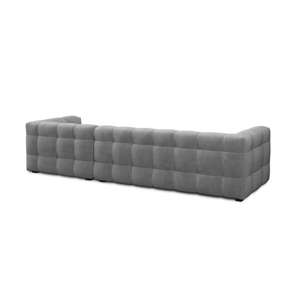 Pelēks samta stūra dīvāns Windsor & Co Sofas Vesta, labais stūris-image-4
