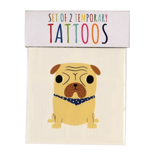 2 pagaidu tetovējumu komplekts suņiem Rex London Red Dogs