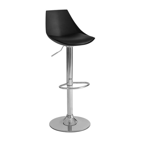 Melni mākslīgās ādas bāra krēsli ar regulējamu augstumu (2 gab.) (sēdekļa augstums 56,5 cm) – Casa Selección
