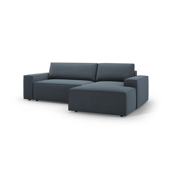 Zils salokāms stūra dīvāns (ar labo stūri) Jodie – Micadoni Home-image-2