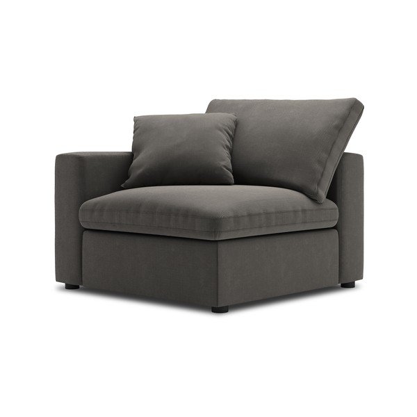 Tumši brūna modulārā dīvāna stūra daļa Windsor & Co Sofas Galaxy, kreisais stūris-image-2