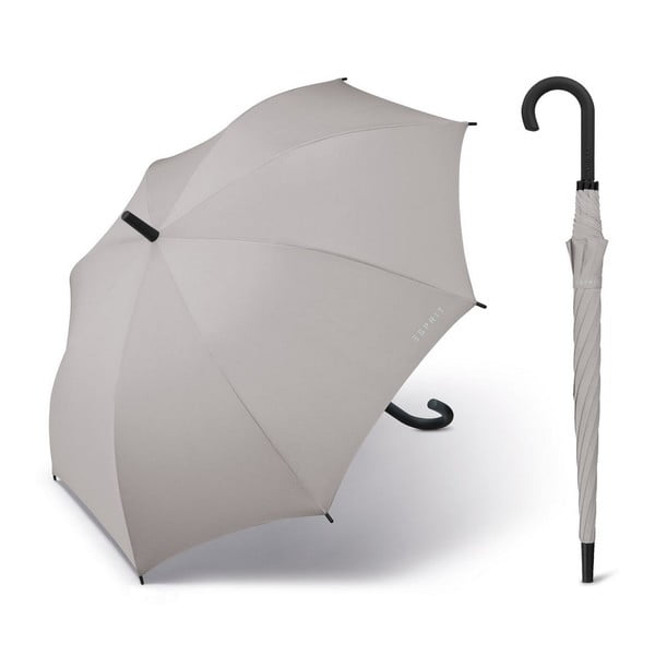 Gaiši pelēks vējdrošs lietussargs Ambiance Esprit, ⌀ 105 cm