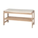 Dabīga toņa akācijas masīvkoka apavu plaukts ar soliņu Acina – Wenko