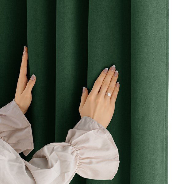 Tumši zaļš daļēji gaismu necaurlaidīgs aizkars Calisto – Filumi-image-4