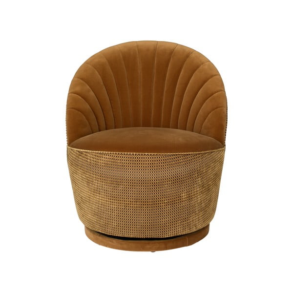 Brūns samta atpūtas krēsls Dutchbone Madison-image-4