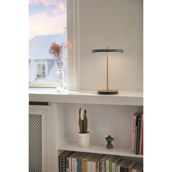 Antracīta pelēka LED galda lampa ar regulējamu spilgtumu no metāla (augstums 31 cm) Asteria Move – UMAGE-image-3