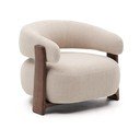 Bēšs atpūtas krēsls no šenila auduma Granite – Kave Home