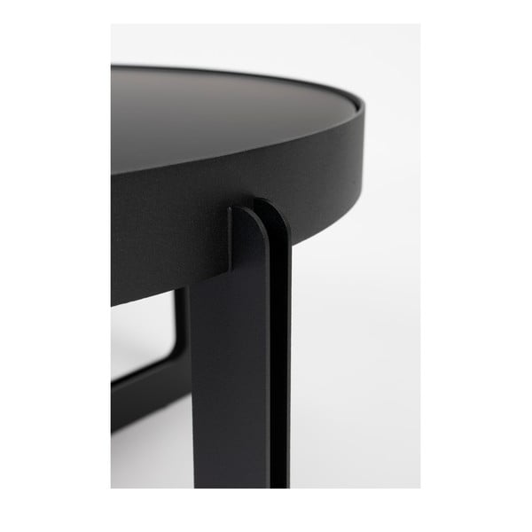 Melns apaļš žurnālgaldiņš Centre – Zuiver-image-1