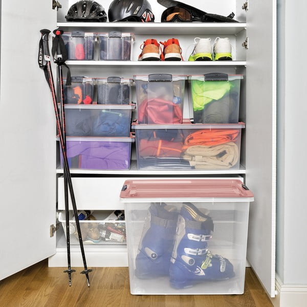 Plastmasas uzglabāšanas kaste ar vāku Compact – Rotho-image-1