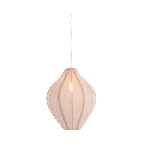 Dabīga toņa piekaramā lampa ar auduma abažūru Pasto – Light & Living-image-1