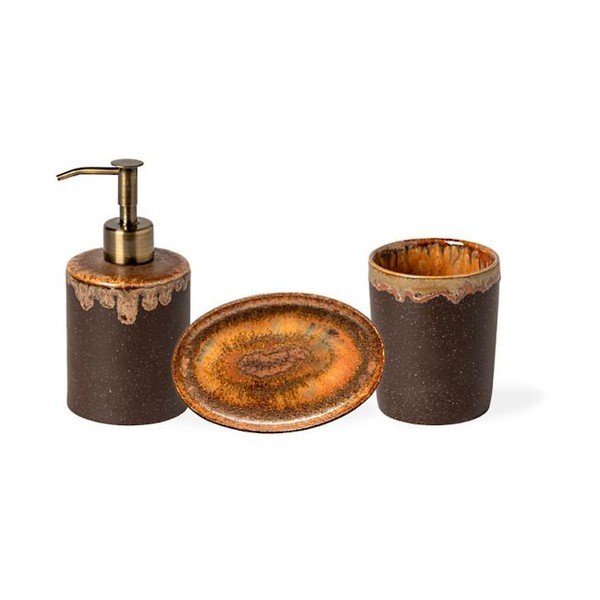 Brūns akmensmasas trauks zobu birstei Poterie Bath – Casafina-image-1