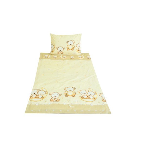Kokvilnas bērnu gultas veļa 90x135 cm Teddy 