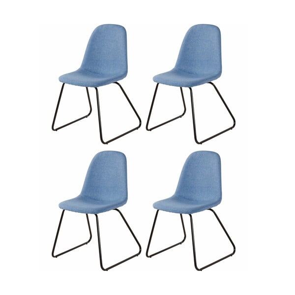 4 zilu ēdamistabas krēslu komplekts Støraa Colombo