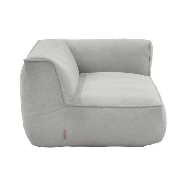 Gaiši pelēks modulārais dārza dīvāns no buklē auduma (ar maināmu stūri) Grow – Blomus-image-1