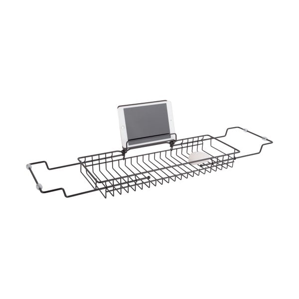 Melns metāla regulējams vannas turētājs PT LIVING Vanna, 61 - 86 cm-image-2