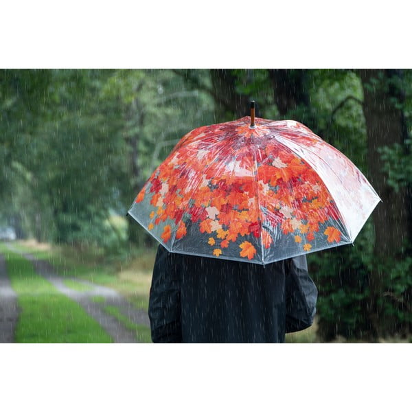 Caurspīdīgs lietussargs Esschert Design Ambiance Birdcage Fall Leaves, ⌀ 93 cm-image-1