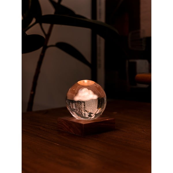 Tumši brūns gaismas dekors ar USB Amber – Gingko-image-3