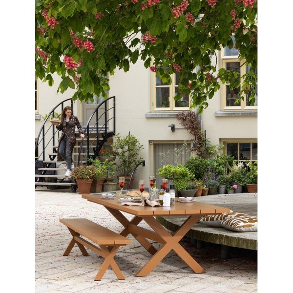 Alumīnija dārza ēdamgalds 100x220 cm Delta – Exotan-image-1