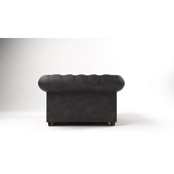 Antracīta pelēks samta krēsls Cambridge – Ropez-image-2