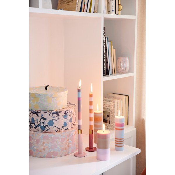 Oranži pelēka svece Bahne & CO, degšanas ilgums 8 h-image-2