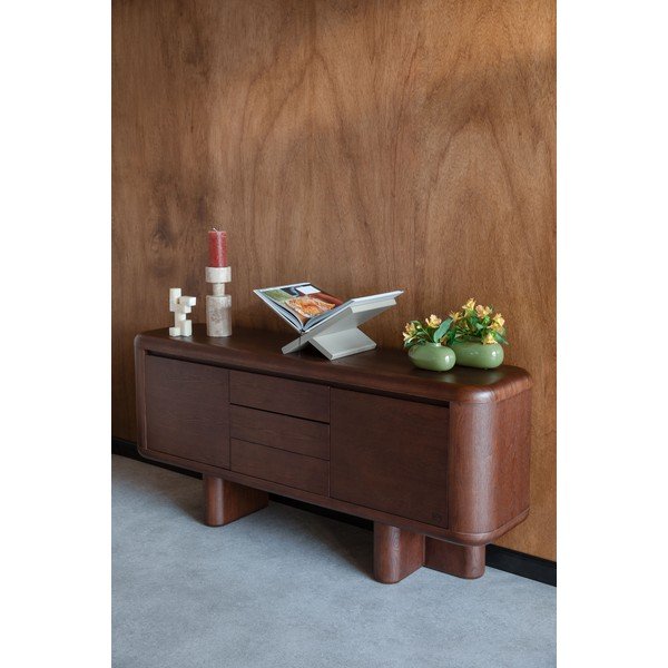 Tumša dabīga toņa kumode ar oškoka imitāciju 160x72x40 cm Herman – Dutchbone-image-1