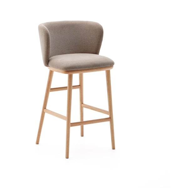 Gaiši brūns bāra krēsls (sēdekļa augstums 65 cm) Ciselia – Kave Home