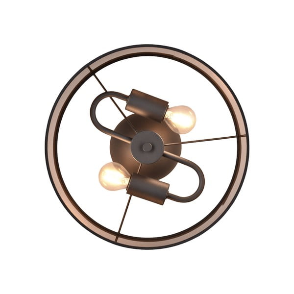 Melna/brūna griestu lampa ø 30 cm Davos – Reality-image-3