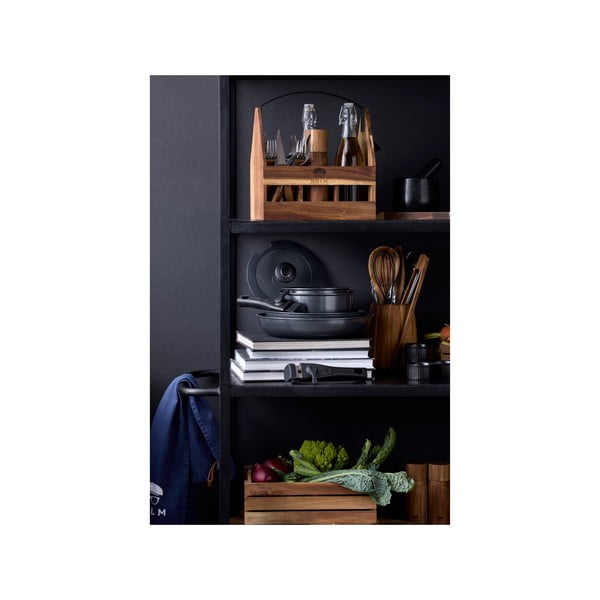 Alumīnija kastroļi ar noņemamu rokturi un nelīpošo pārklājumu (2 gab.) 2,4 l – Holm-image-4