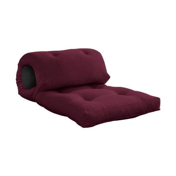 Bordo sarkans futona matracis 70x200 cm Wrap Bordeaux/Dark Grey - Karup Design-image-3