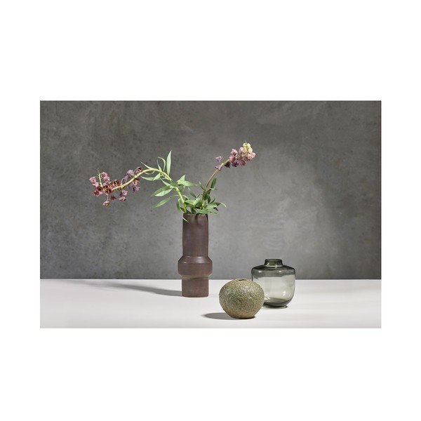 Tumši brūna māla vāze Villa Collection Rost, augstums 30,5 cm-image-1