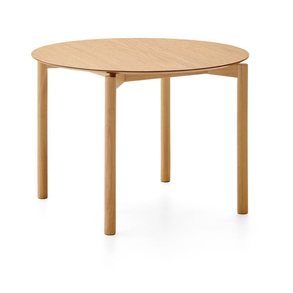 Apaļš ēdamgalds ar oškoka imitāciju ø 110 cm Indara – Kave Home