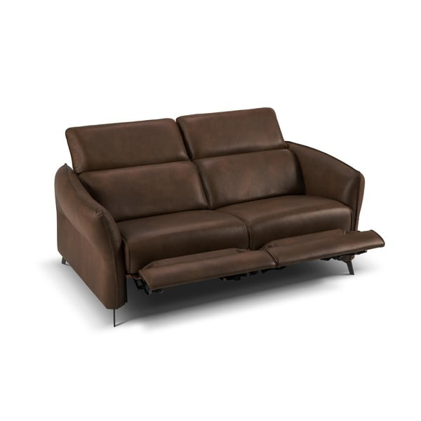 Tumši brūns ādas dīvāns 103 cm Hubble – Windsor & Co Sofas-image-4