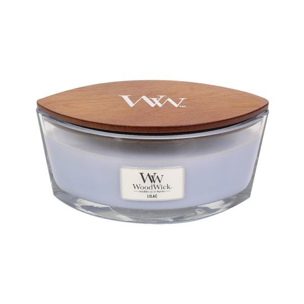 Ceriņu aromāta svece WoodWick, degšanas laiks 30 stundas-image-2