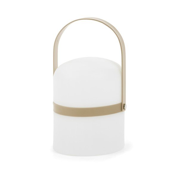 Balta āra lampa Kave Home Janvir, augstums 26,5 cm