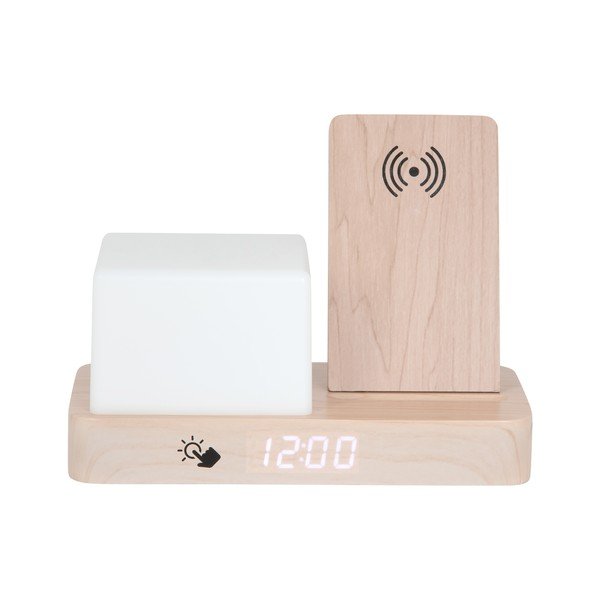 Digitāls/galda modinātājpulkstenis ar bezvadu uzlādi Retro LED Night Light – Karlsson-image-3