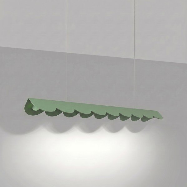 Salvijas zaļa alumīnija LED piekaramā lampa BISCUIT – Thoro-image-3