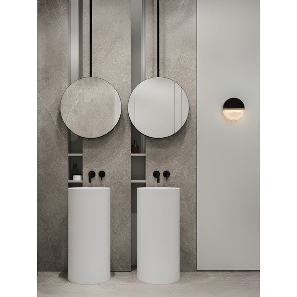 Melna metāla LED sienas lampa ar regulējamu spilgtumu Dorin – Nova Luce-image-3