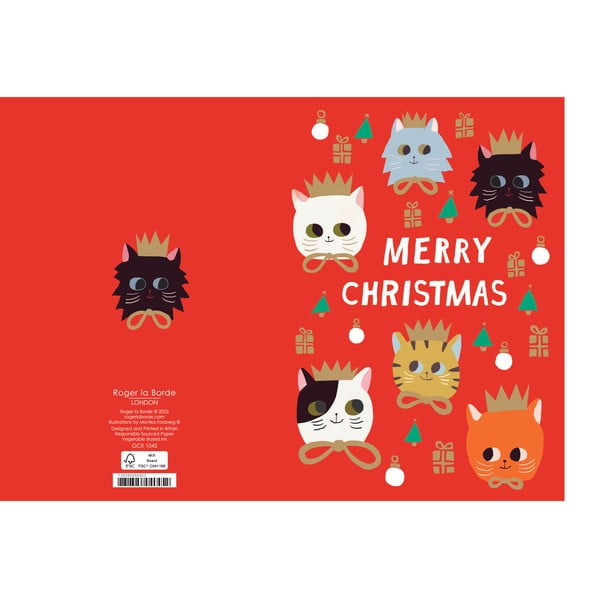 Apsveikumu kartītes (5 gab.) ar Ziemassvētku motīvu Starflower  – Roger la Borde-image-1