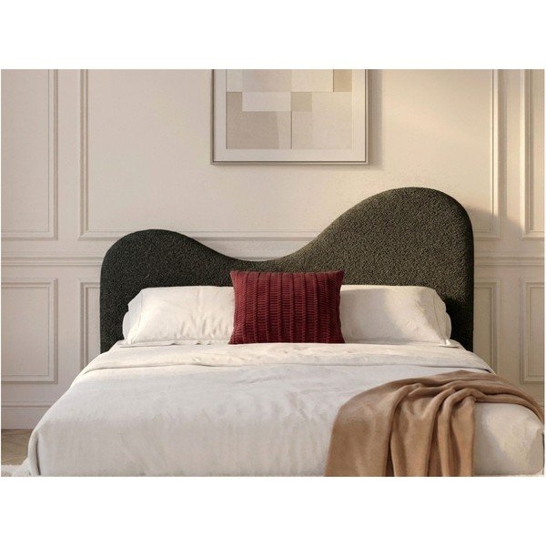 Zaļa polsterēta polsterēta divvietīga gulta ar redelēm 160x200 cm Celina – Bobochic Paris-image-2