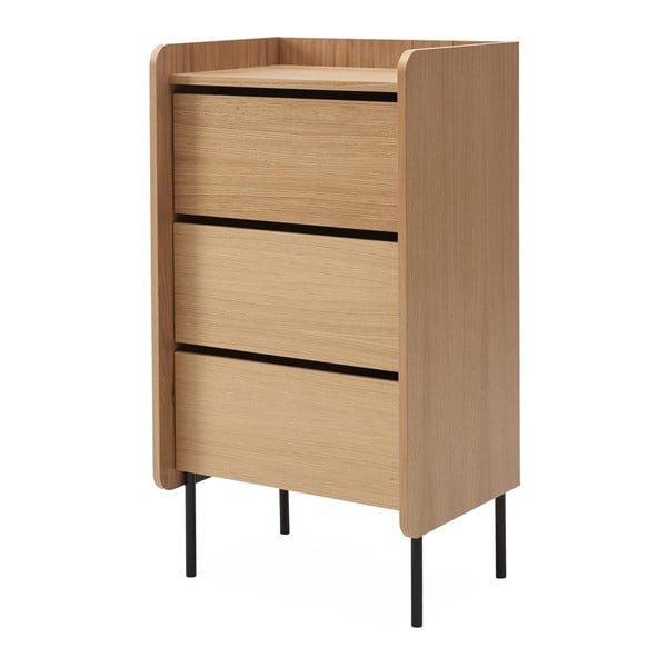 Ozolkoka imitācijas augsta kumode dabīgā tonī 60x108,5 cm Wrap – Bonami Selection-image-2