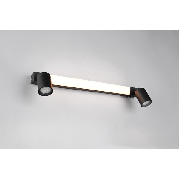 Matēti melna LED sienas lampa Enrico – Trio-image-2