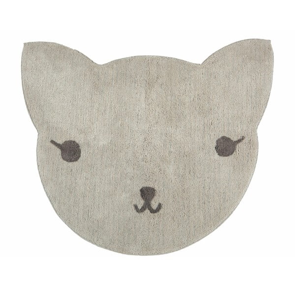 Nattiot kokvilnas paklājs kaķa formā, 85 x 100 cm