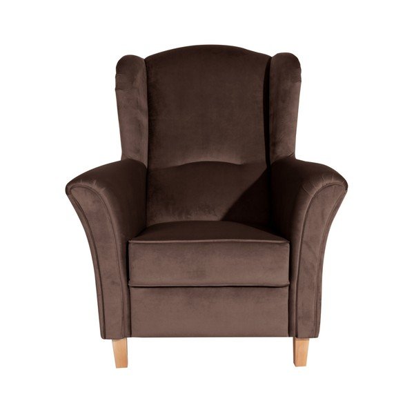 Brūns atzveltnes krēsls Max Winzer Agnetha Suede-image-1