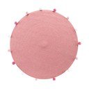 Rozā apaļš paklājs ø 90 cm Pompomparty – douceur d'intérieur