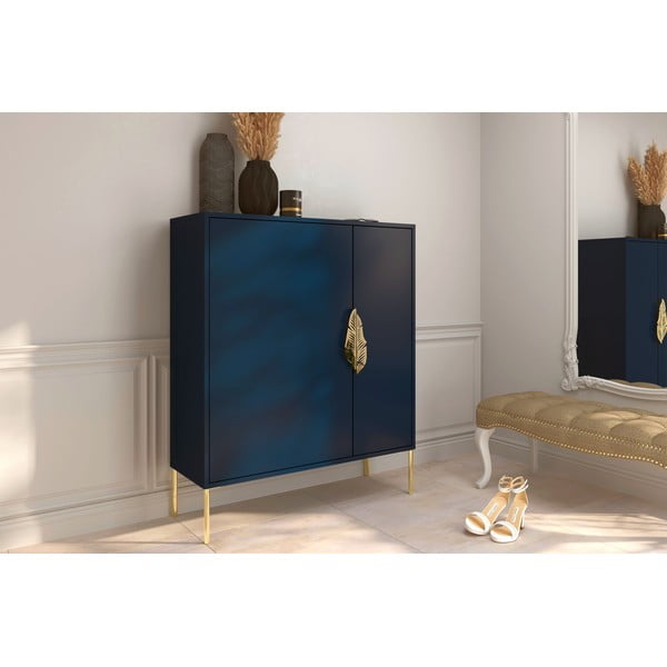 Tumši zils apavu skapis Skandica Merlin-image-1