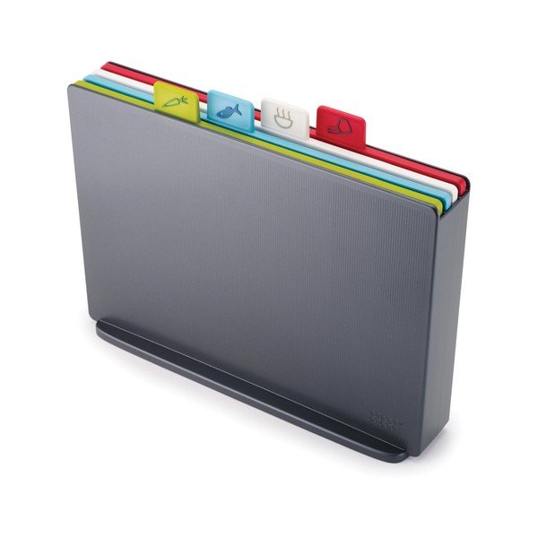 Tumši pelēks statīvs ar 4 dēļiem Joseph Joseph Index, 34,6 x 27,3 cm
